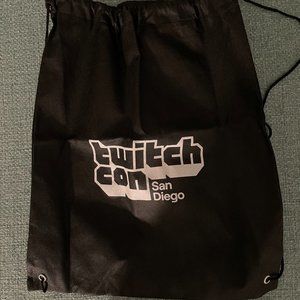 Twitch Con TwitchCon 2019 San Diego Black Drawstring Bag